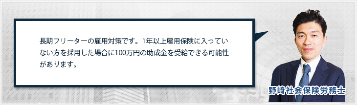 長期フリーターの雇用対策です